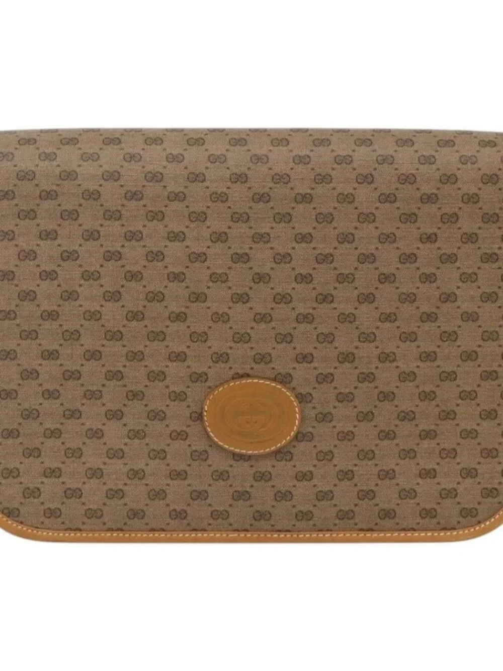 GUCCI Micro GG Supreme Shoulder Bag PVC Beige Gold 001 904 0915 Auth ka3456